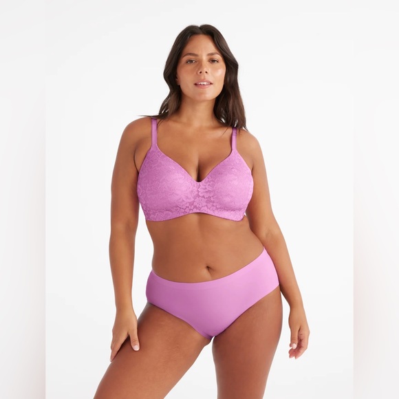 Knix Lace WingWoman Contour Bra - Pink Plum - Picture 2 of 8